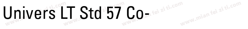 Univers LT Std 57 Co字体转换